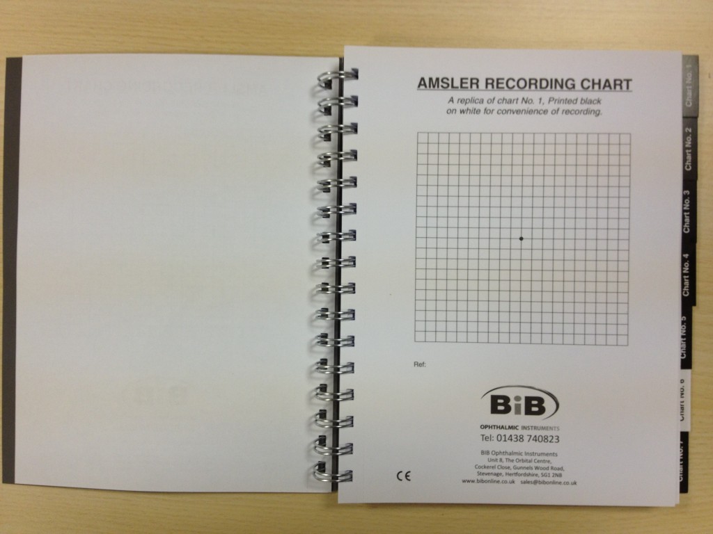 Amsler Recording Chart Instructions